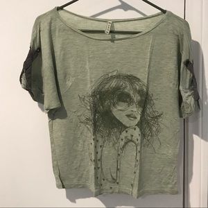 Light green tee